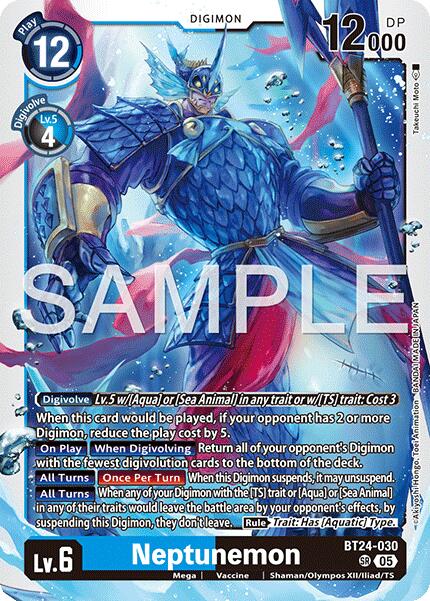 Neptunemon [BT-24 - BT24-030 SR - Super Rare] - Time Stranger