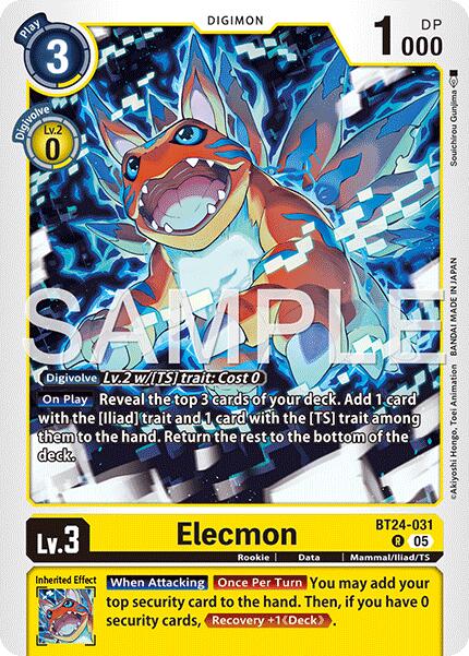 Elecmon [BT-24 - BT24-031 R - Rare] - Time Stranger