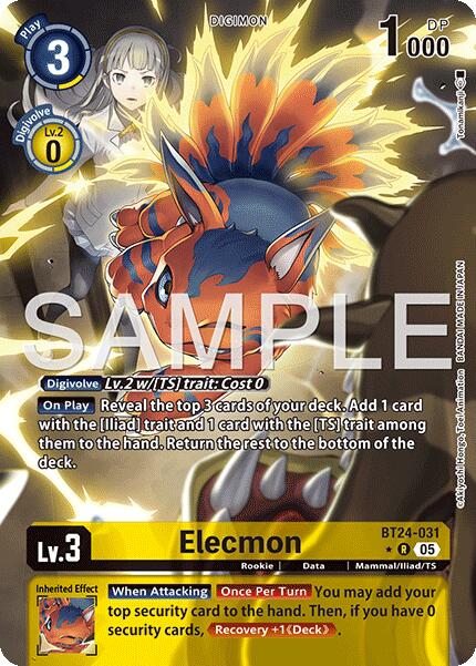 Elecmon (Alternate Art) [BT-24 - BT24-031 R - Rare] - Time Stranger