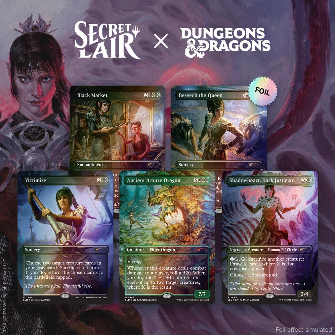Secret Lair Drop: Secret Lair x Dungeons & Dragons: Shadowheart’s Devotion - Foil Edition