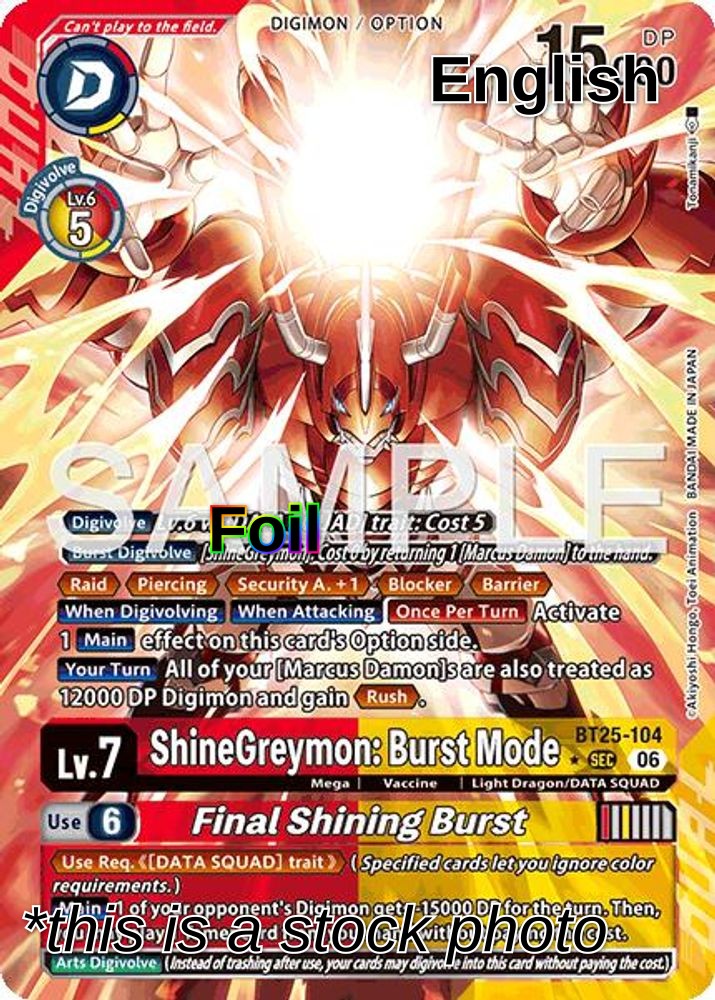 ShineGreymon: Burst Mode // Final Shining Burst (Alternate Art)
