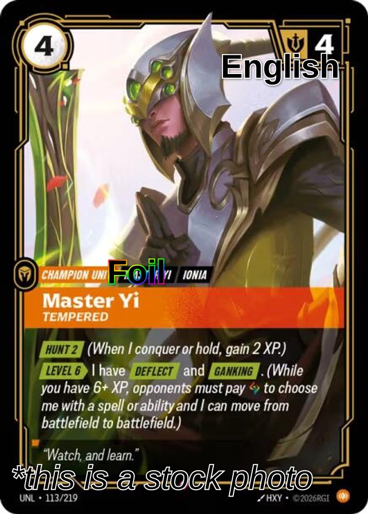 Master Yi, Tempered