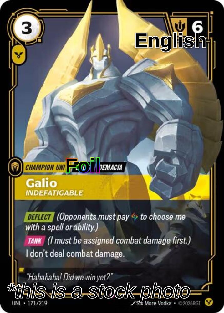 Galio, Indefatigable