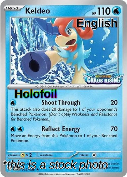 Keldeo - 019/086 (Chaos Rising Stamped)