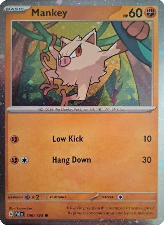 Mankey (106/193) (Cosmos Holo) [Scarlet & Violet: Paldea Evolved]