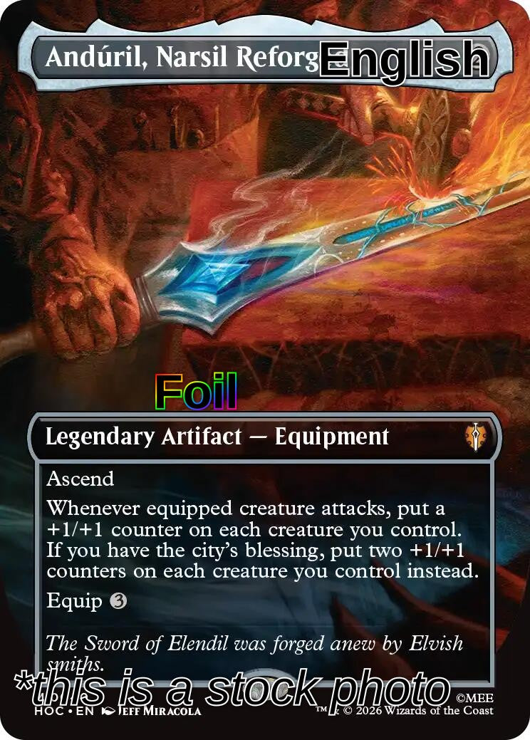 Anduril, Narsil Reforged (Borderless)