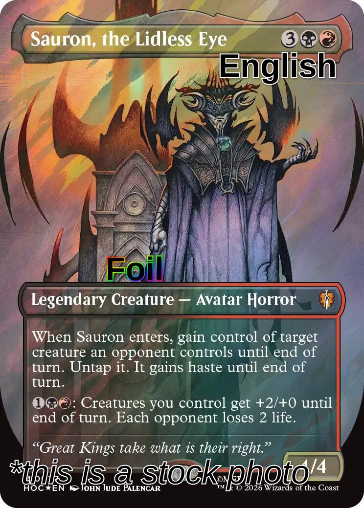Sauron, the Lidless Eye (Borderless) (Surge Foil)