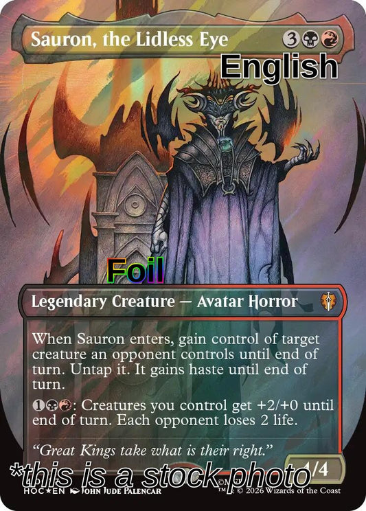Sauron, the Lidless Eye (Borderless) (Surge Foil)