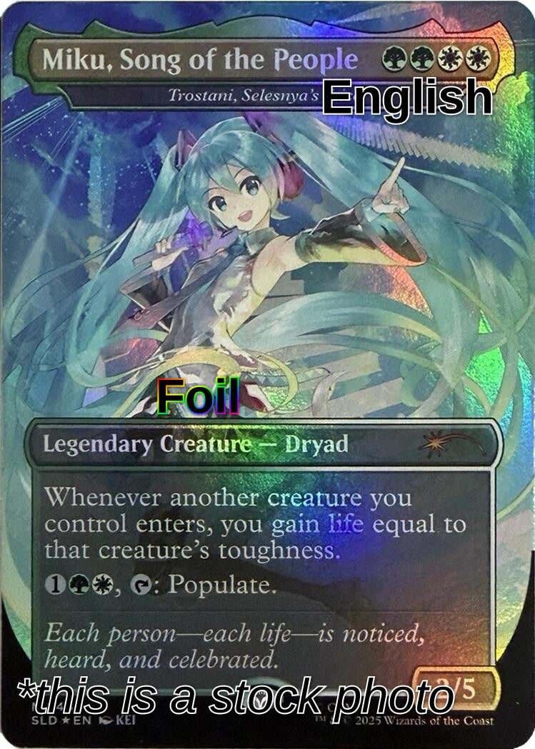 Miku, Song of the People - Trostani, Selesnya's Voice (Display Commander) - Thick Stock