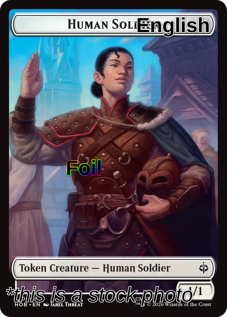 Human Soldier // Dwarf Double-Sided Token