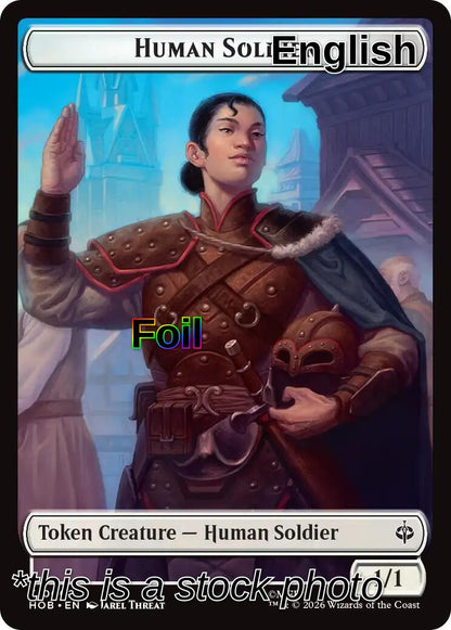 Human Soldier // Treasure (0012) Double-Sided Token