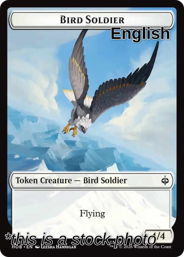 Bird Soldier // Axe Double-Sided Token