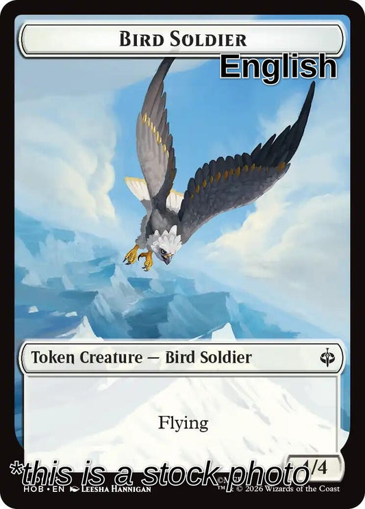 Bird Soldier // Axe Double-Sided Token