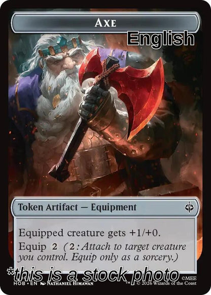 Bird Soldier // Axe Double-Sided Token (Back)