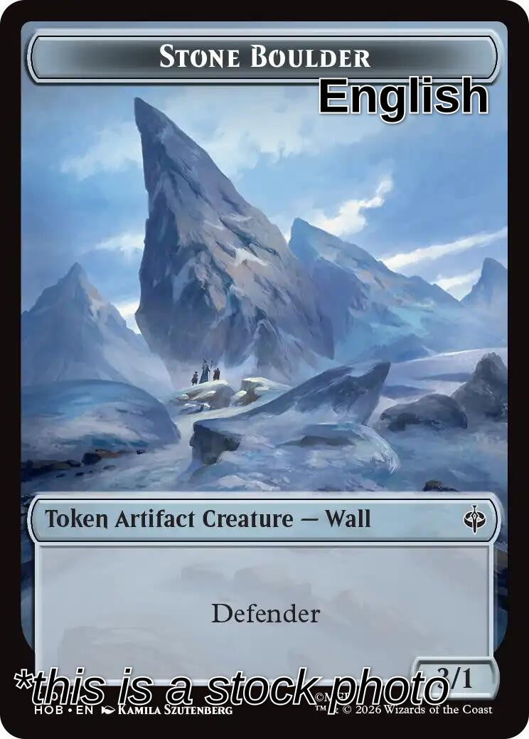 Stone Boulder // Dragon Double-Sided Token