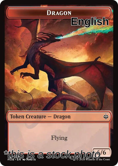 Stone Boulder // Dragon Double-Sided Token (Back)