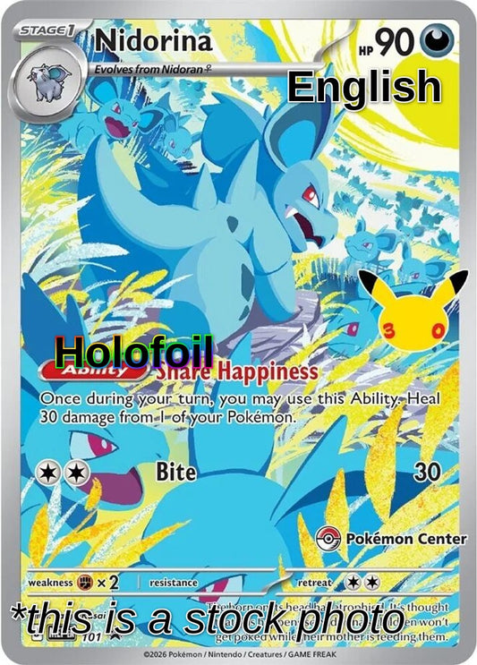 Nidorina - 101 (30th Celebration) (Pokemon Center Exclusive)