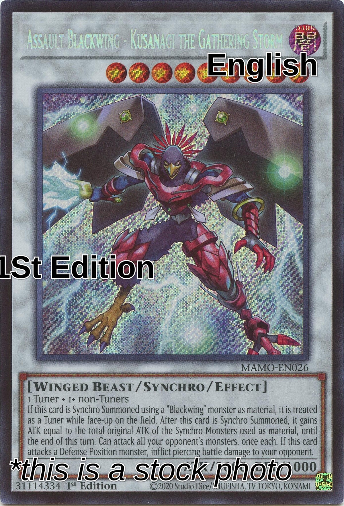 Assault Blackwing - Kusanagi the Gathering Storm (Secret Rare)