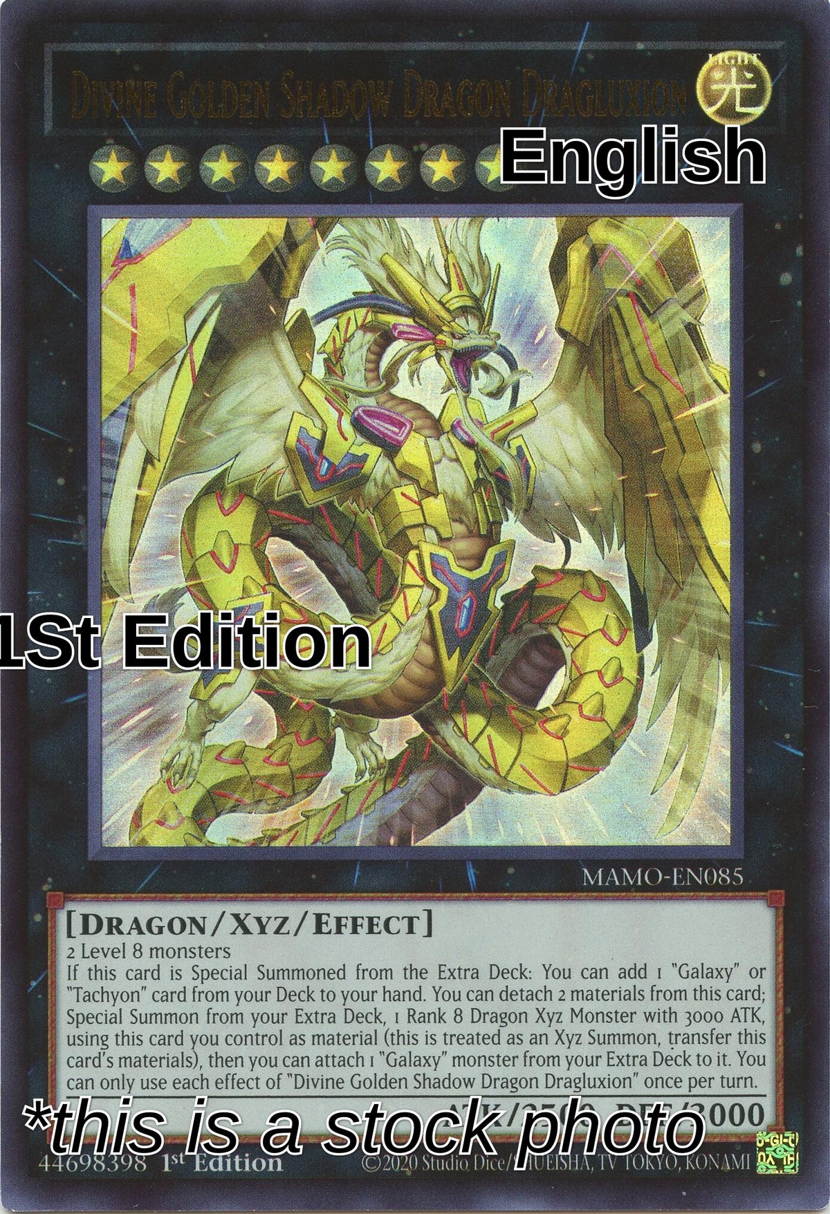 Divine Golden Shadow Dragon Dragluxion
