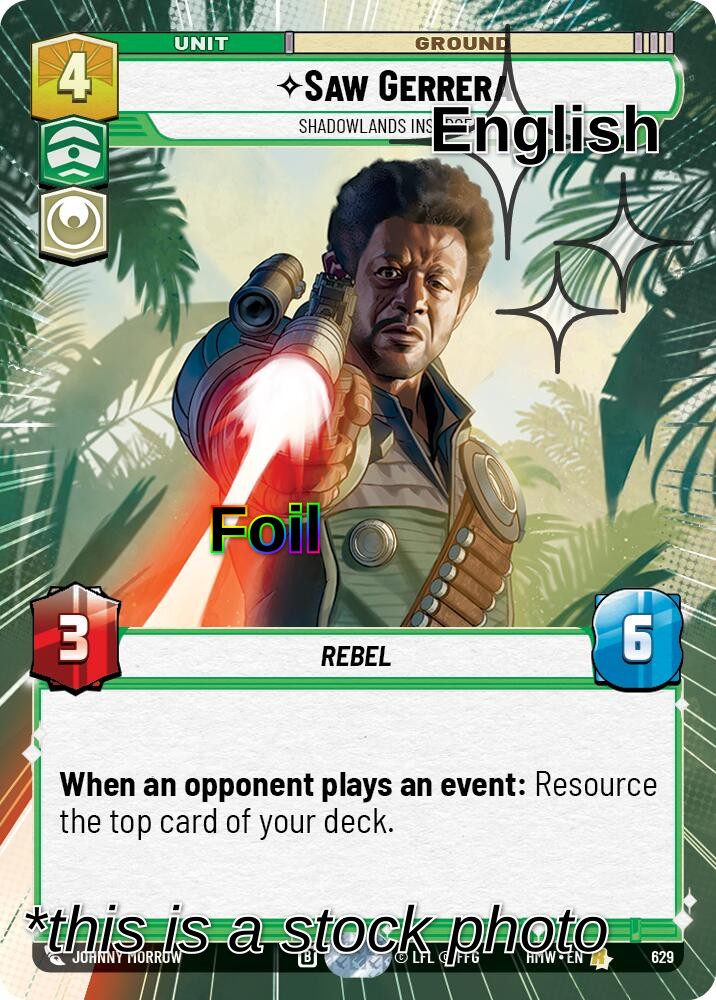 Saw Gerrera - Shadowlands Insurgent (Hyperspace Foil)