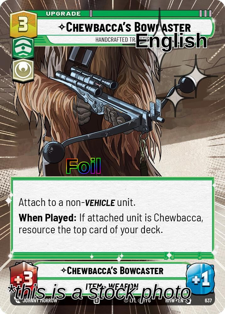 Chewbacca's Bowcaster - Handcrafted Tradition (Hyperspace Foil)
