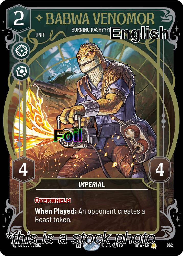 Babwa Venomor - Burning Kashyyyk (Prestige Foil)