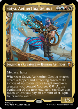 Satya, Aetherflux Genius (Foil Etched) [Modern Horizons 3 Commander]
