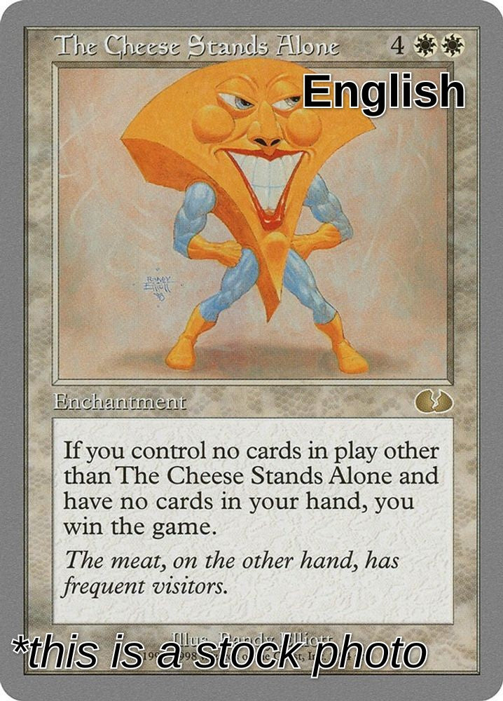 The Cheese Stands Alone