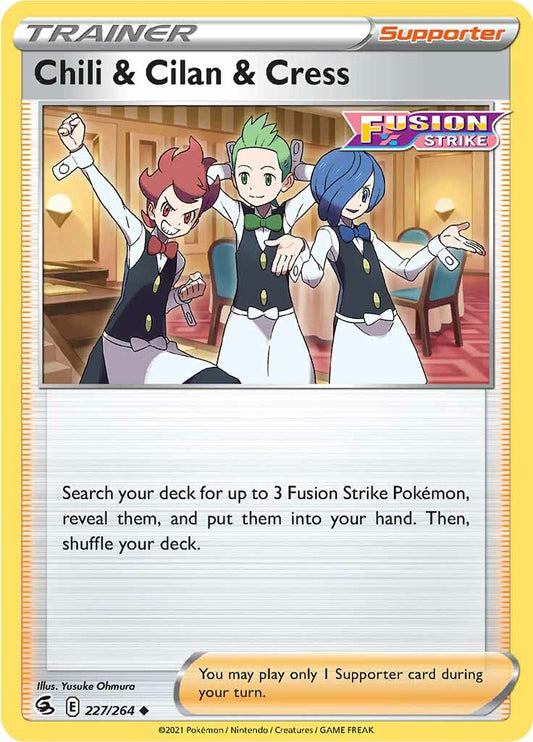 Chili & Cilan & Cress (227/264) [Sword & Shield: Fusion Strike]