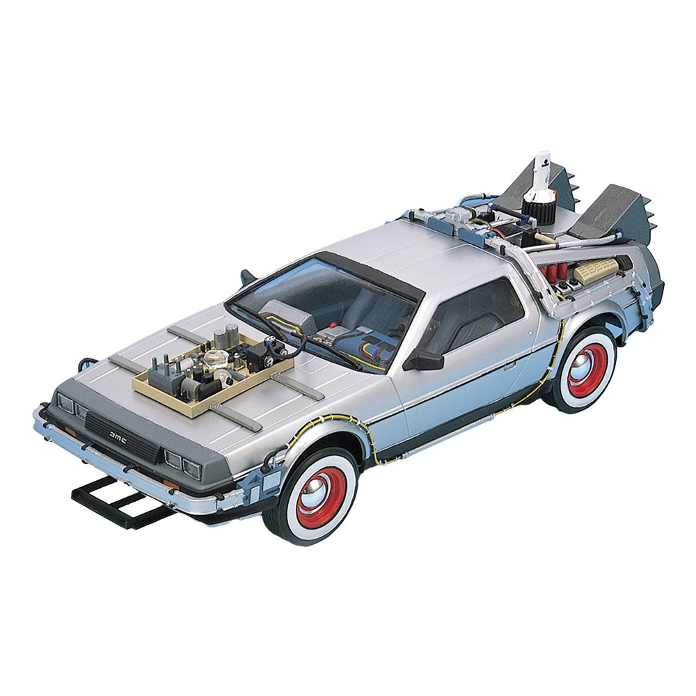 Aoshima: 1/24 Back To The Future Delorean From Part III & Railroad Ver. Scale Model Kit