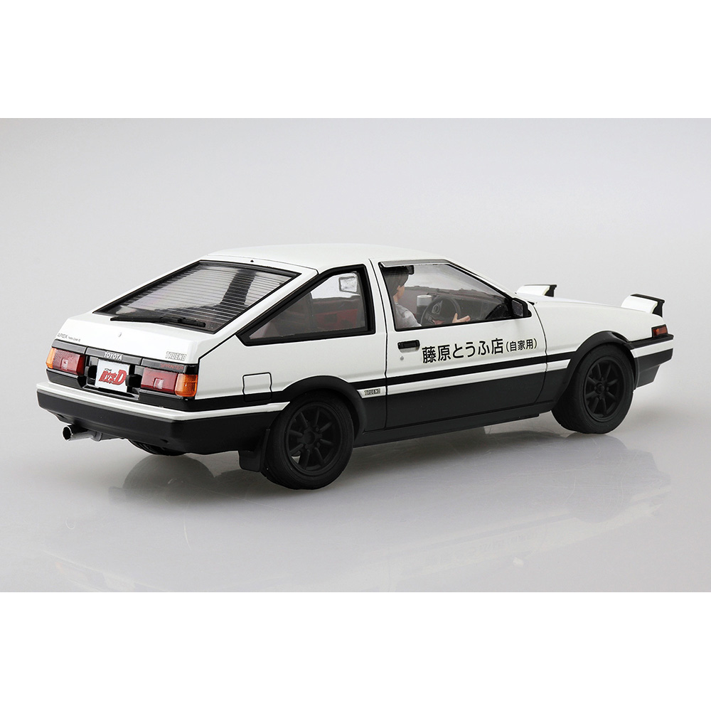 Aoshima: 1/24 Initial D - Takumi Fujiwara AE86 Trueno (Project D Ver.) with Driver Scale Model Kit #14