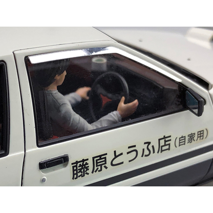 Aoshima: 1/24 Initial D - Takumi Fujiwara AE86 Trueno (Project D Ver.) with Driver Scale Model Kit #14