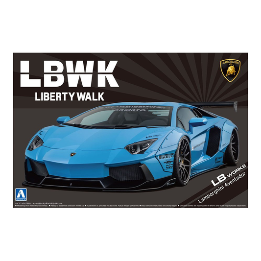 Aoshima: 1/24 LB-Works Lamborghini Aventador Ver. 1 Scale Model Kit