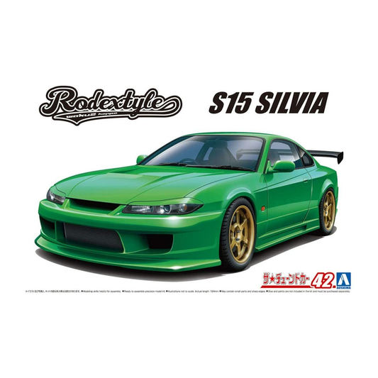 Aoshima: 1/24 Nissan S15 Silvia Rodextyle '99 Scale Model Kit #42