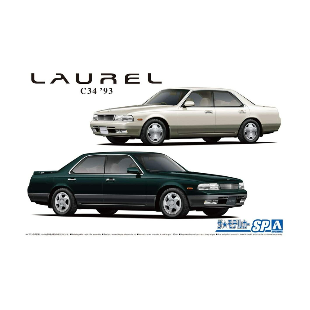 Aoshima: 1/24 GC34 Laurel Medalist V/Club S '93 Scale Model Kit