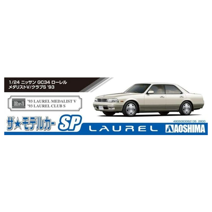 Aoshima: 1/24 GC34 Laurel Medalist V/Club S '93 Scale Model Kit