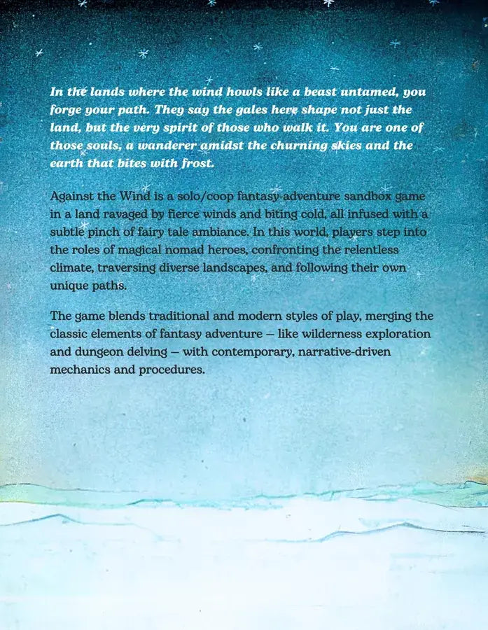 Against the Wind - Roleplaying Game
