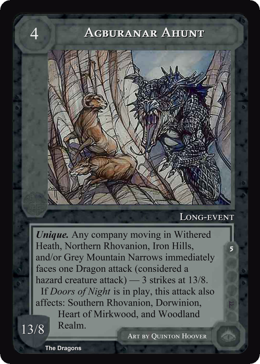 Agburanar Ahunt - The Dragons - Middle Earth CCG / TCG