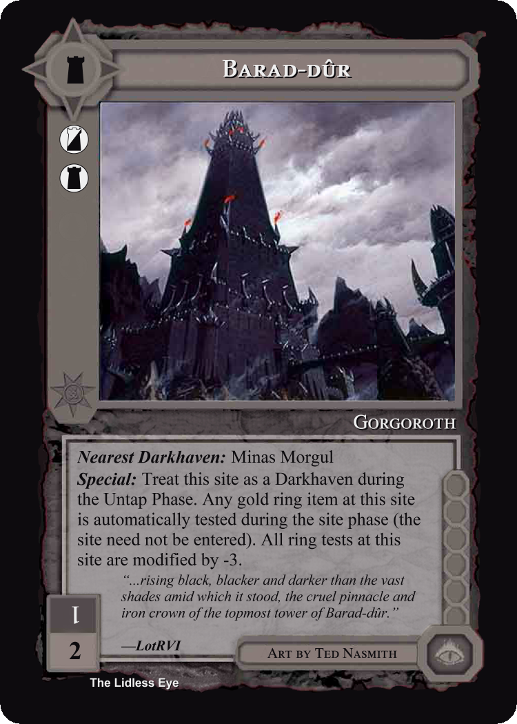 Barad-Dur - Lidless Eye - Middle Earth CCG / TCG