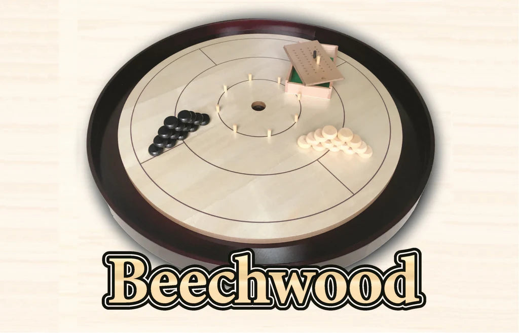 Beech Standard Edition Crokinole Board 2024 with Carry Case