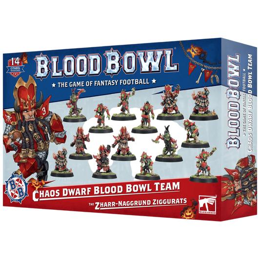 Blood Bowl: Chaos Dwarf Team - Zharr-Naggrund Ziggurats (Unpainted) (New in Box/Sprue)
