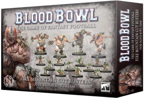 Blood Bowl: Ogre Team - Fire Mountain Gut Busters (Unpainted) (New in Box/Sprue)
