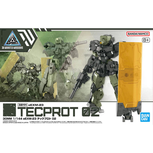 Model kit packaging for TECPROT 02 with Bandai branding