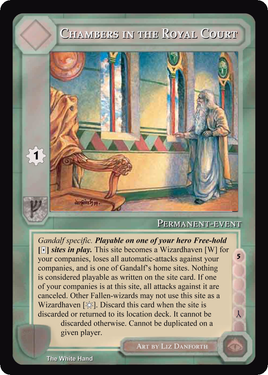 Chambers In The Royal Court - White Hand - Middle Earth CCG / TCG