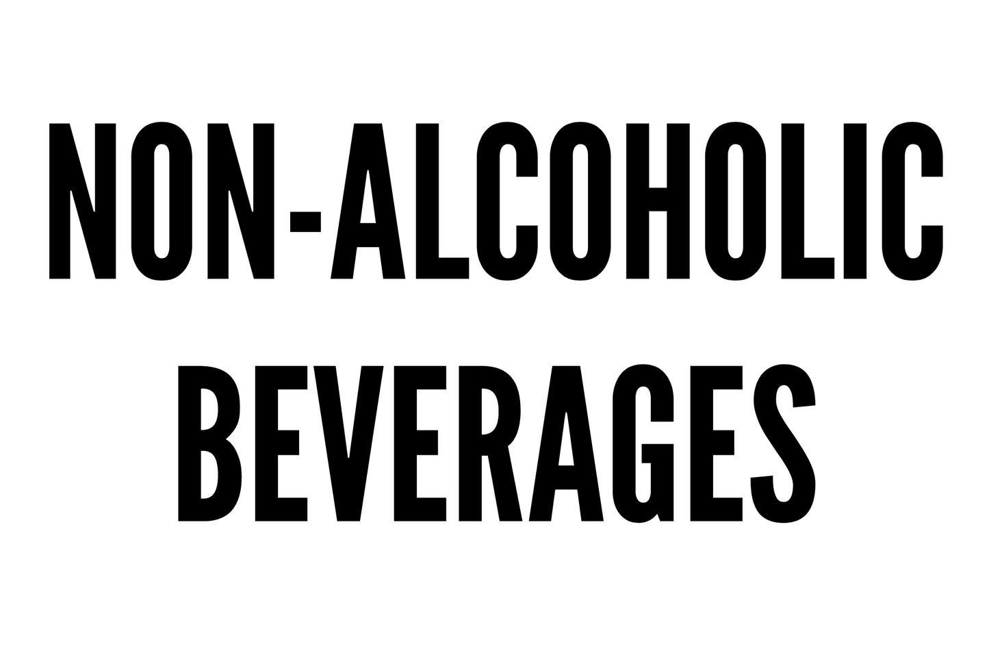 Boissons non alcoolisées