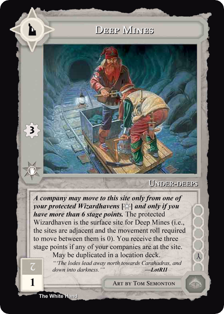 Deep Mines - White Hand - Middle Earth CCG / TCG