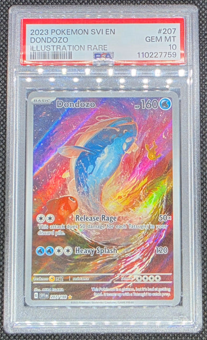 Pokemon Dondozo IR # 207 - S & V - Graded PSA 10