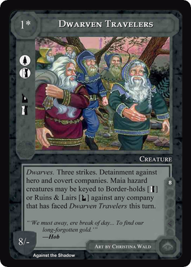Dwarven Travelers - Against the Shadow - Middle Earth CCG / TCG