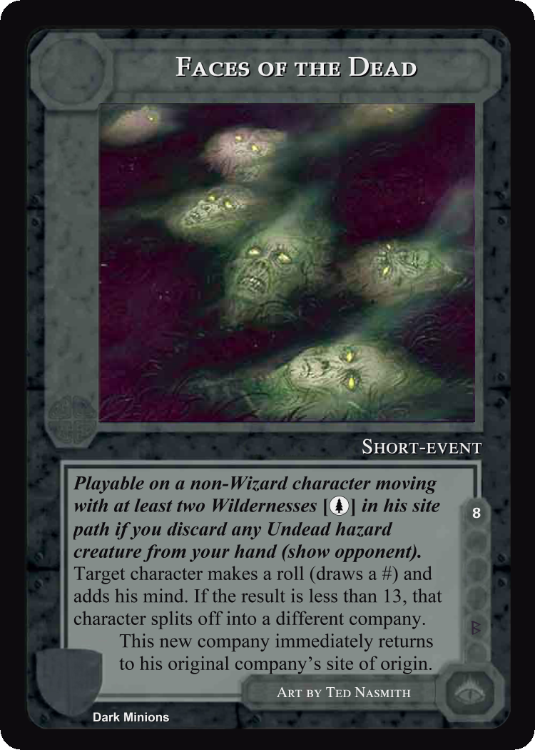 Faces Of The Dead - Dark Minions - Middle Earth CCG / TCG
