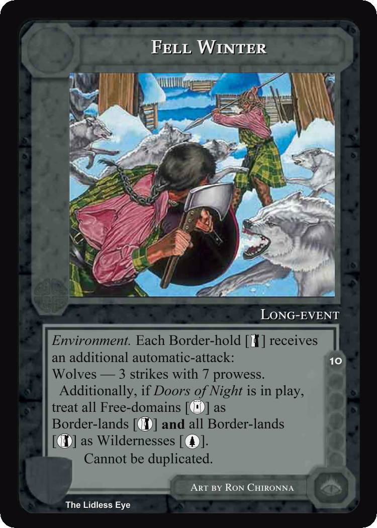 Fell Winter - Lidless Eye - Middle Earth CCG / TCG
